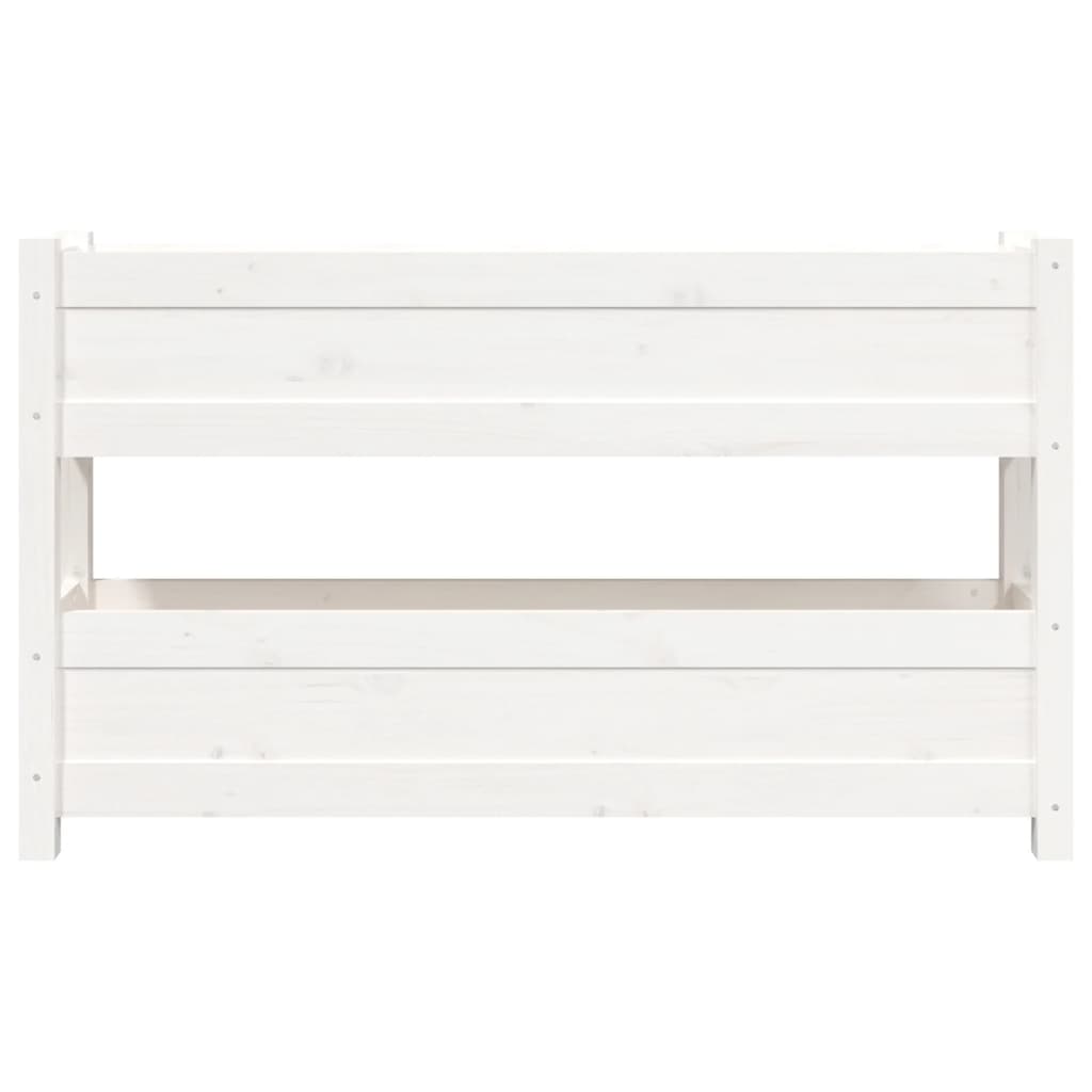 Jardinera De Madera Maciza De Pino Blanco 112x25x66 Cm_4