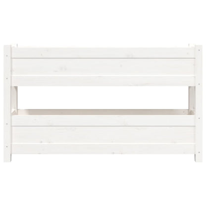 Jardinera De Madera Maciza De Pino Blanco 112x25x66 Cm_4