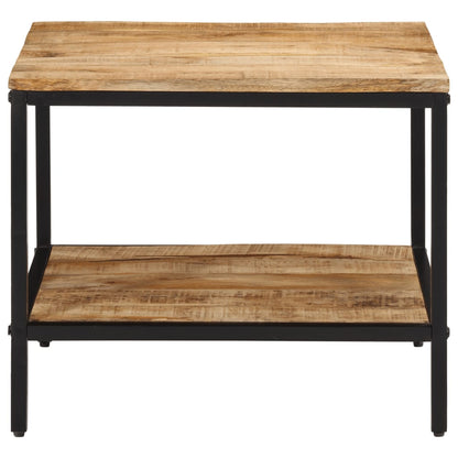 Mesa De Centro De Madera Maciza De Mango Rugosa 55x55x45 Cm_0