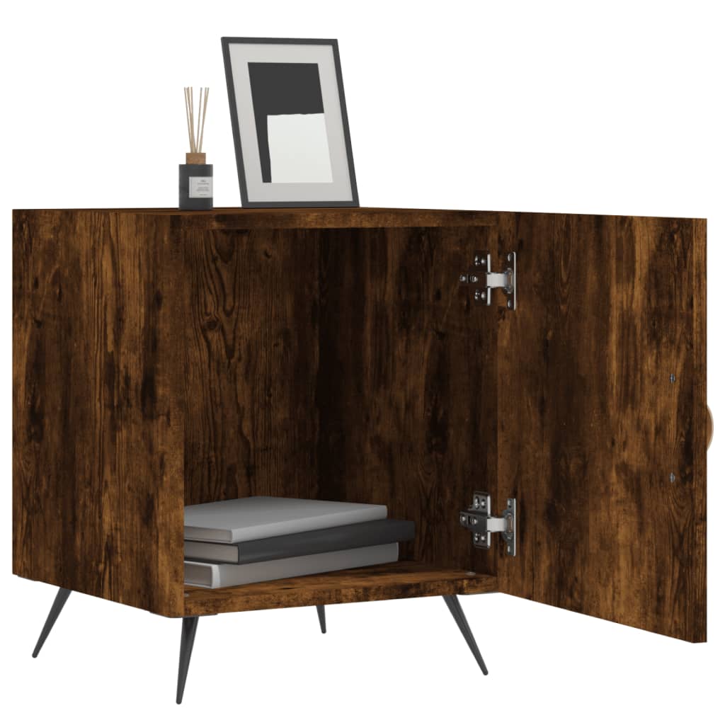 Mesitas Noche 2 Uds Madera Ingeniería Roble Ahumado 40x40x50 Cm_1