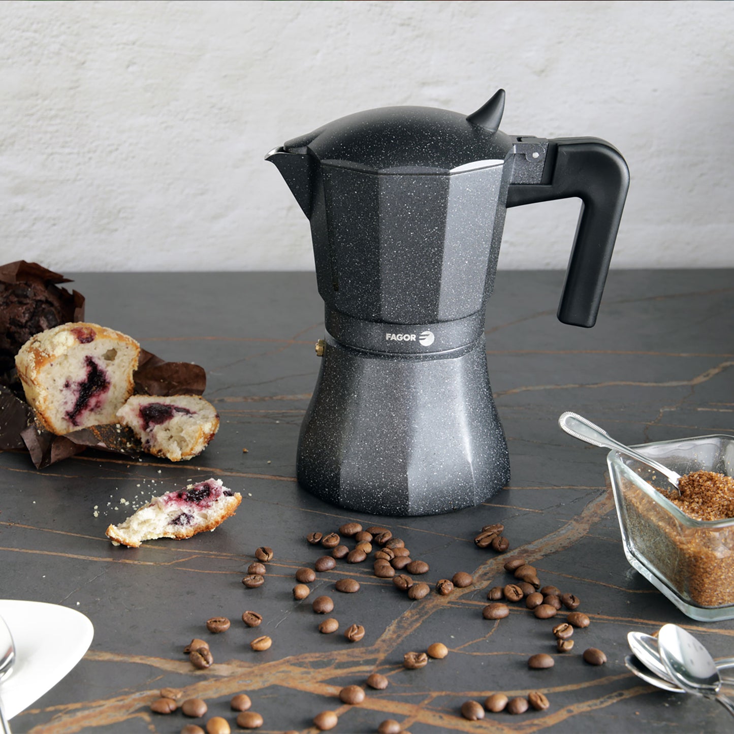 Cafetera Italiana Aluminio, Junta Silicona, Vitrocerámica, Gas, Eléctrica Fagor_3