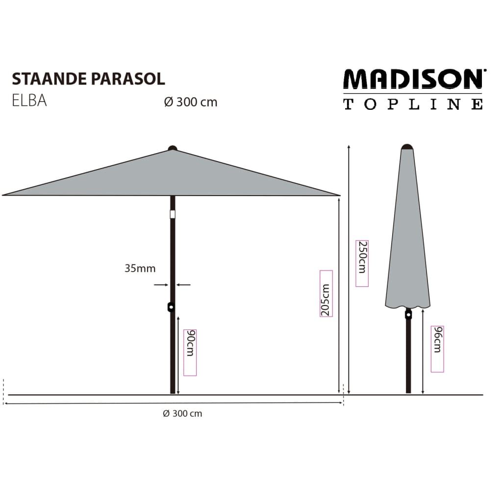 Madison Sombrilla De Jardín Elba Verde 300 Cm_2