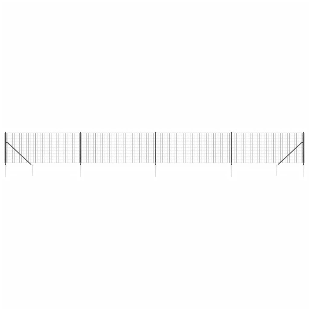 Cerca De Alambre Con Pinchos De Anclaje Gris Antracita 1x10 M / Vetonek_3