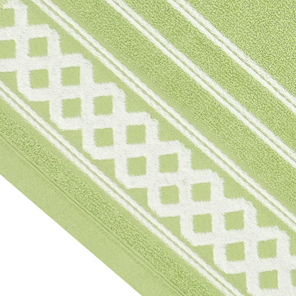 Juego De 3 Toallas De Baño De Algodón De Rizo 450 Gr/m2, De 50x30; 100x50; 150x100 Cm., Color Verde Agua_4