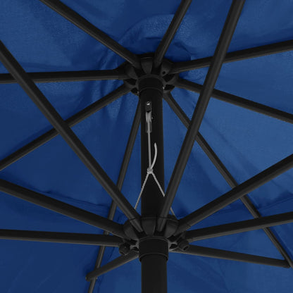 Sombrilla De Jardín Con Palo De Metal Azul Azure 390 Cm_3