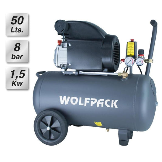Compresor Aire Wolfpack 50 Litros / 8 Bares / 1,5 Kw - 2,0 Hp_0