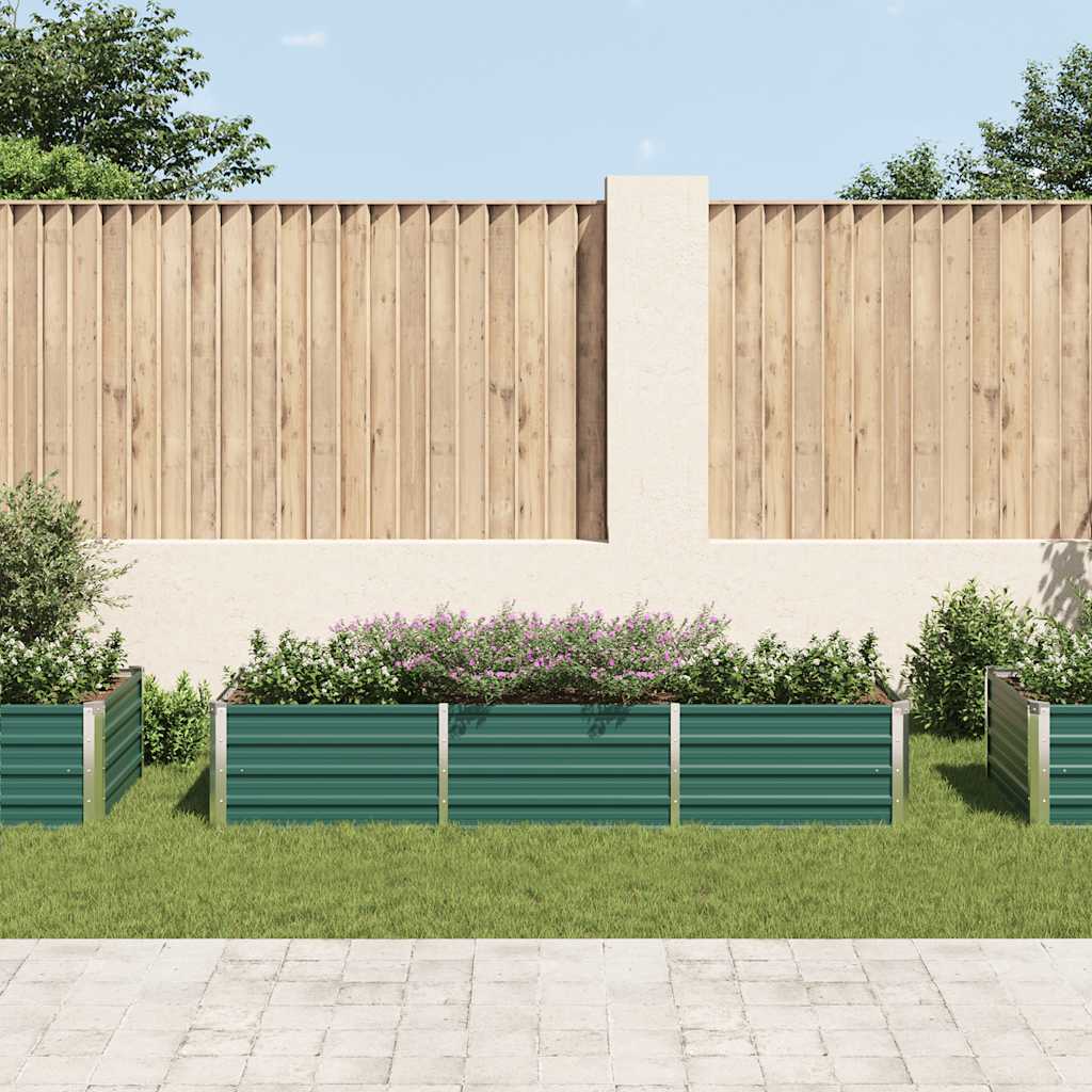 Arriate De Jardín De Acero Galvanizado Verde 240x80x45 Cm_2