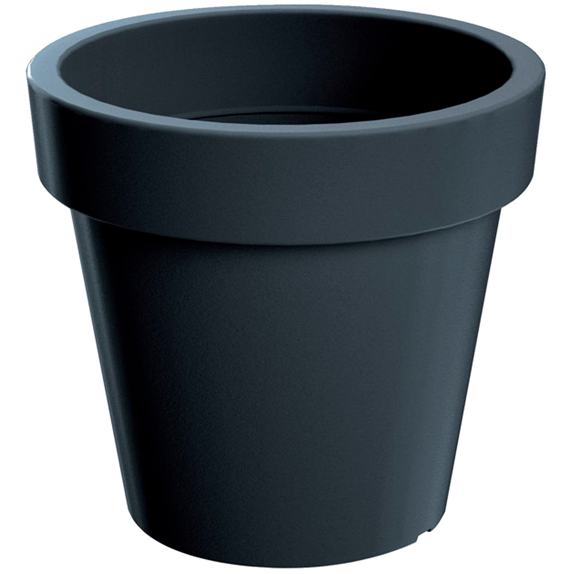 Maceta De Plastico Lofly En Color Antracita 29,3 (largo) X 29,3 (ancho) X 27,1 (alto) Cm_0