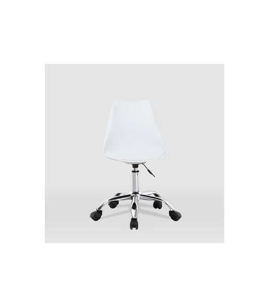 Silla De Oficina Adriana Acabado Blanco. Alto: 85.5-100.5cm Ancho: 47.5cm Fondo: 54.5cm._0