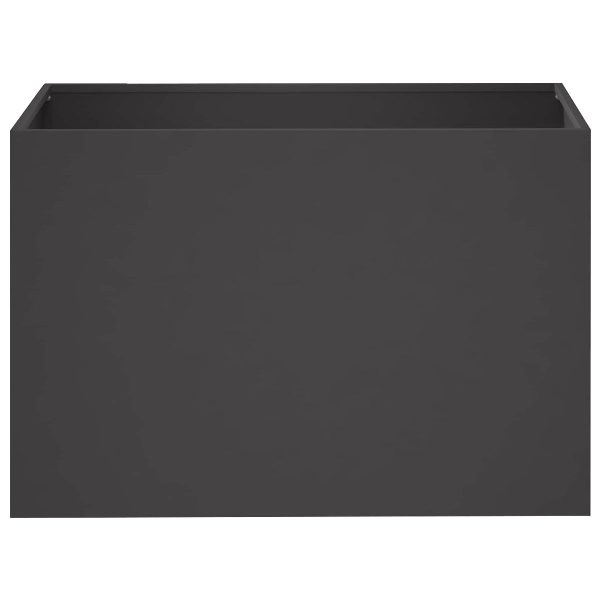 Macetero De Jardín Negro 50 X 40 X 40 Cm Acero Laminado En Frío_2