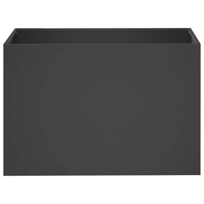 Macetero De Jardín Negro 50 X 40 X 40 Cm Acero Laminado En Frío_2