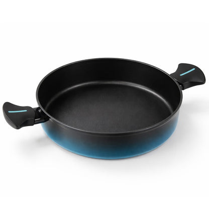 Briebe Cacerola Inducción Acero Forjado 28cm Antiadherente Sin Pfoa, Todas Cocinas Fabricada En España, Mare, Azul_4