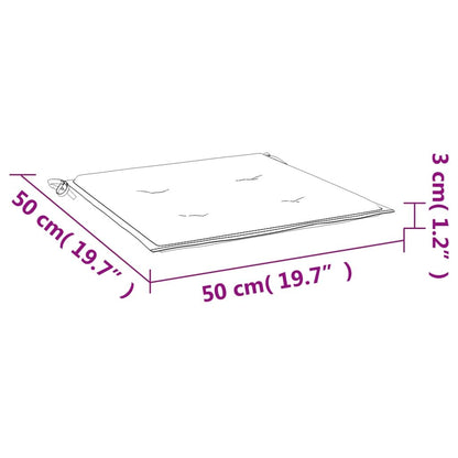 Vidaxl Cojines De Silla 4 Uds Tela Estampado De Hojas 50x50x3 Cm_2