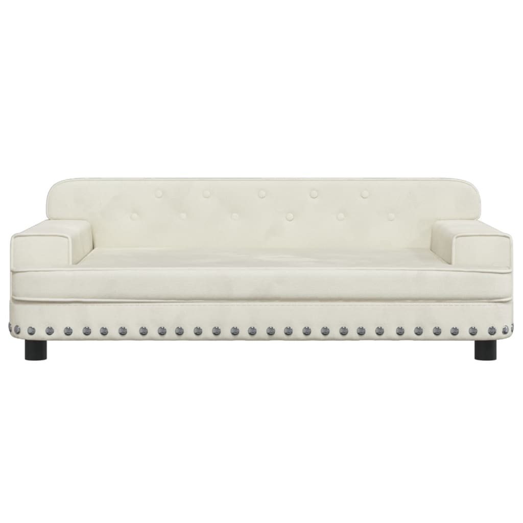 Cama Para Perros De Terciopelo Crema 90x53x30 Cm / Vetonek_3