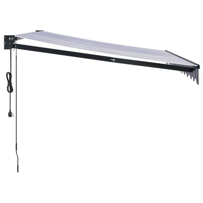Toldo Retráctil Automático Azul Y Blanco 3x2,5 M_5