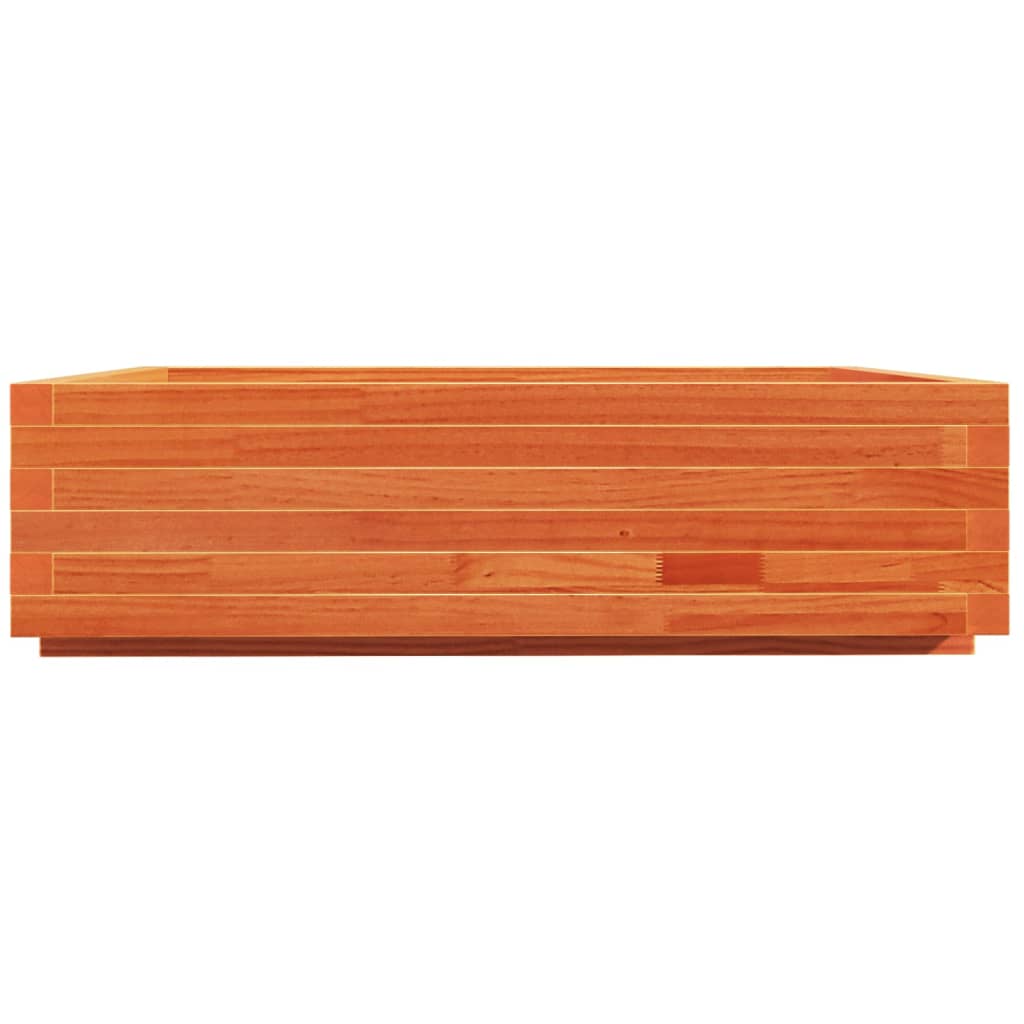 Jardinera De Madera Maciza De Pino Marrón Cera 90x90x26,5 Cm_5