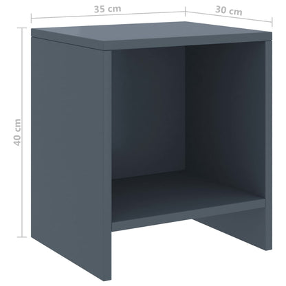Mesita De Noche Madera Maciza De Mango Gris Claro 35x30x40 Cm_4