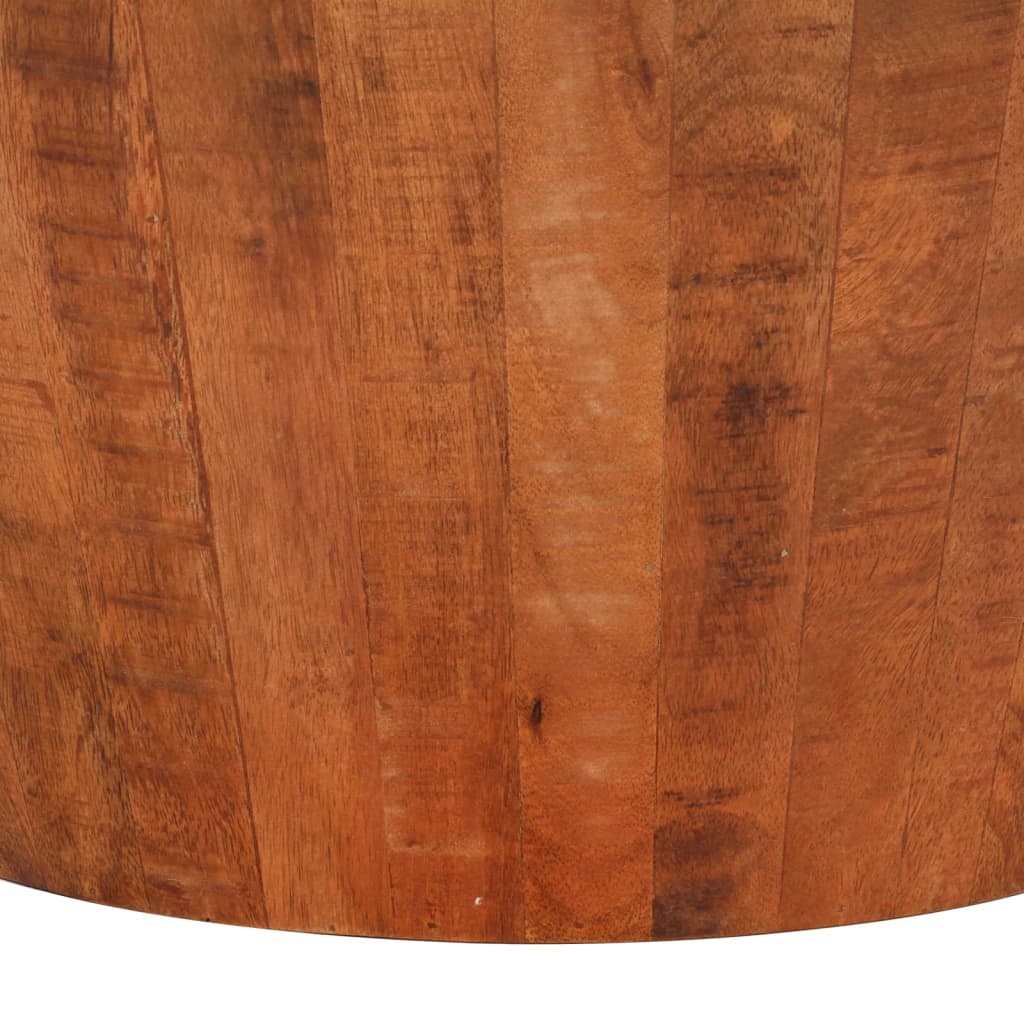 Mesa De Centro De Madera Maciza De Mango Rugosa Ø 52x30 Cm_3