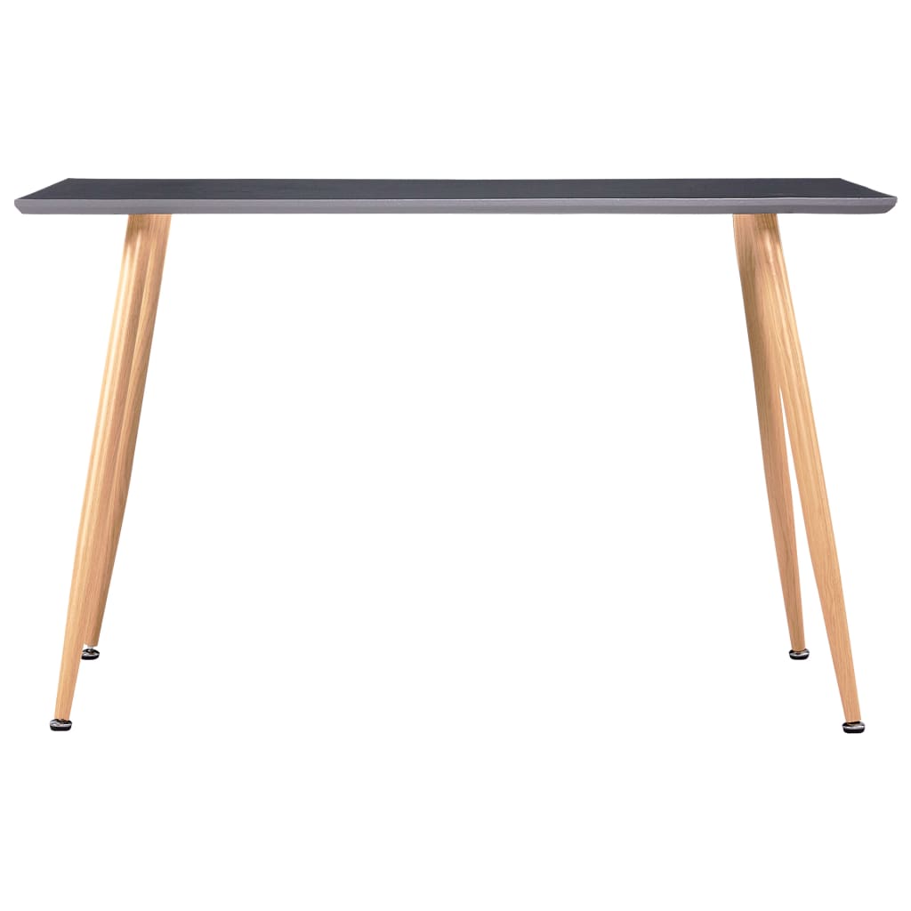 Mesa De Comedor Mdf Gris Y Color Roble 120x60x74 Cm_0