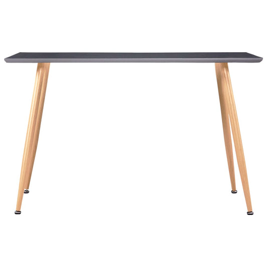 Mesa De Comedor Mdf Gris Y Color Roble 120x60x74 Cm_0