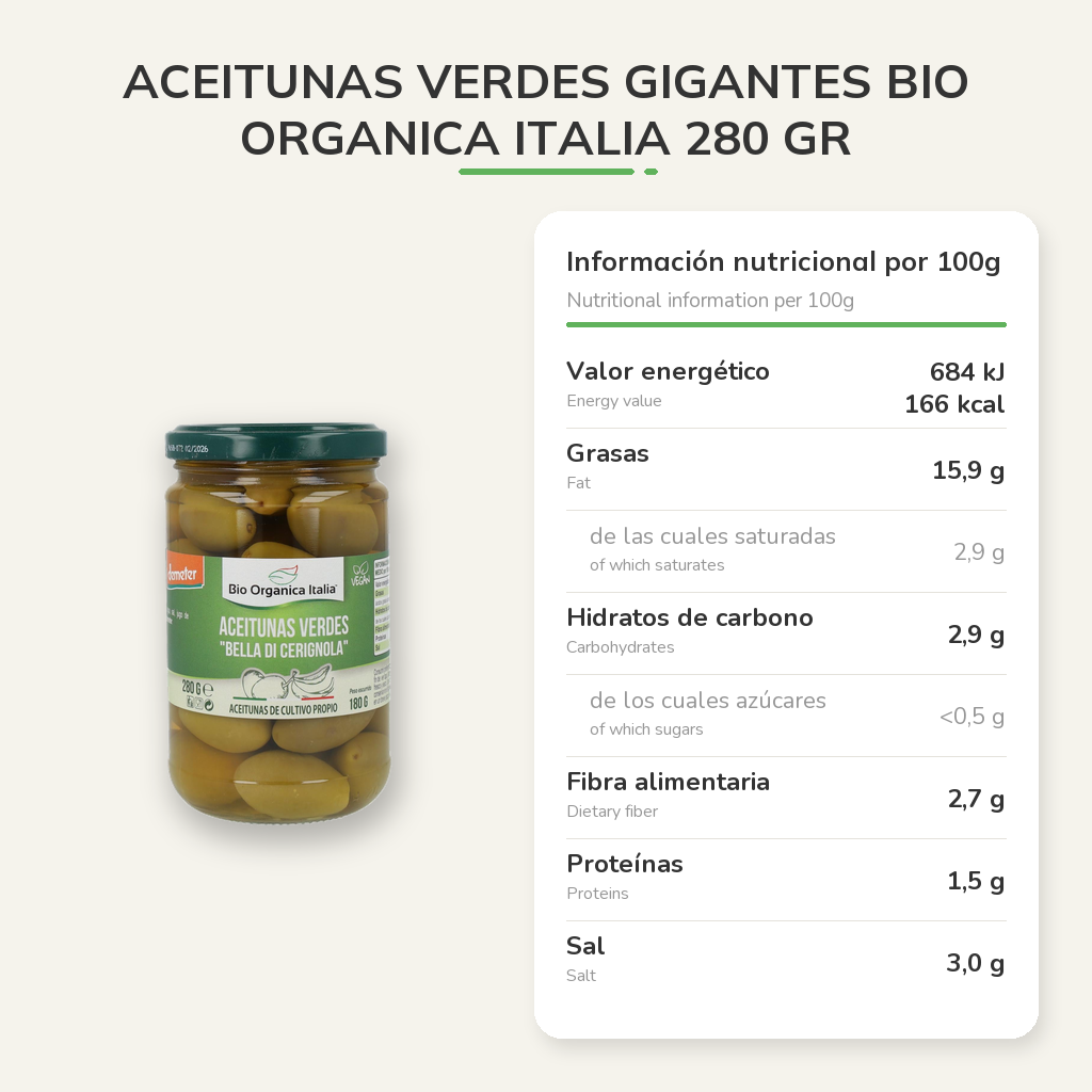 Información nutricional