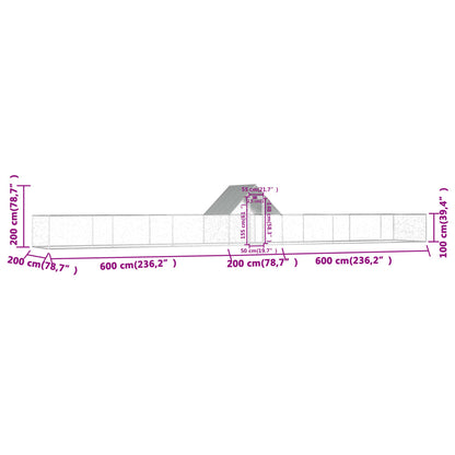 Vidaxl Gallinero Acero Galvanizado 14x2x2 M_2