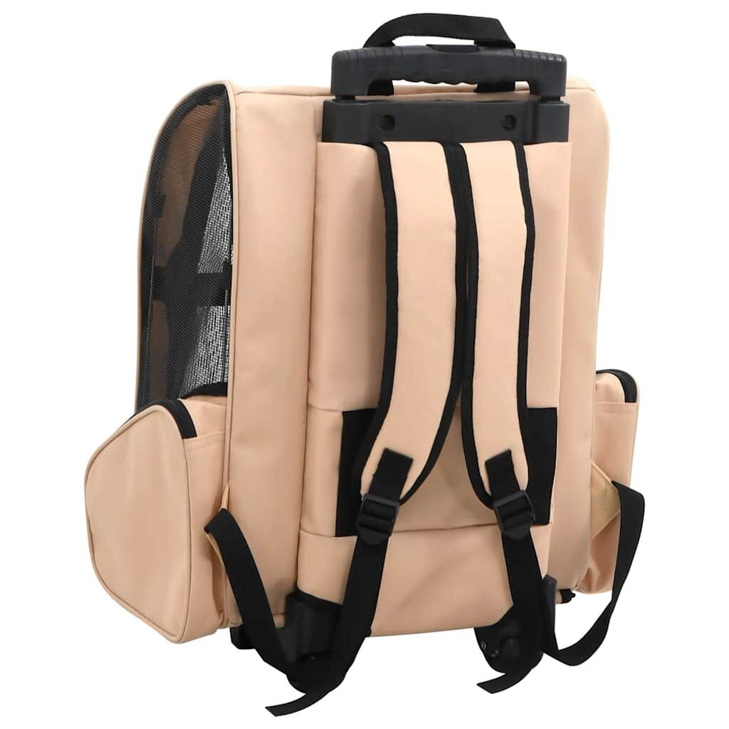 Vidaxl Carro Plegable Para Mascotas Multiusos Beige_3