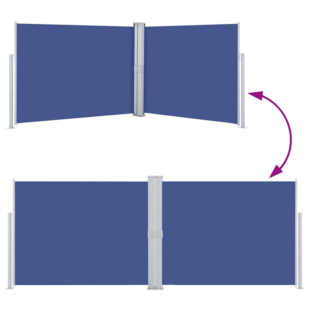 Vidaxl Toldo Lateral Retráctil Azul 140x1000 Cm_4