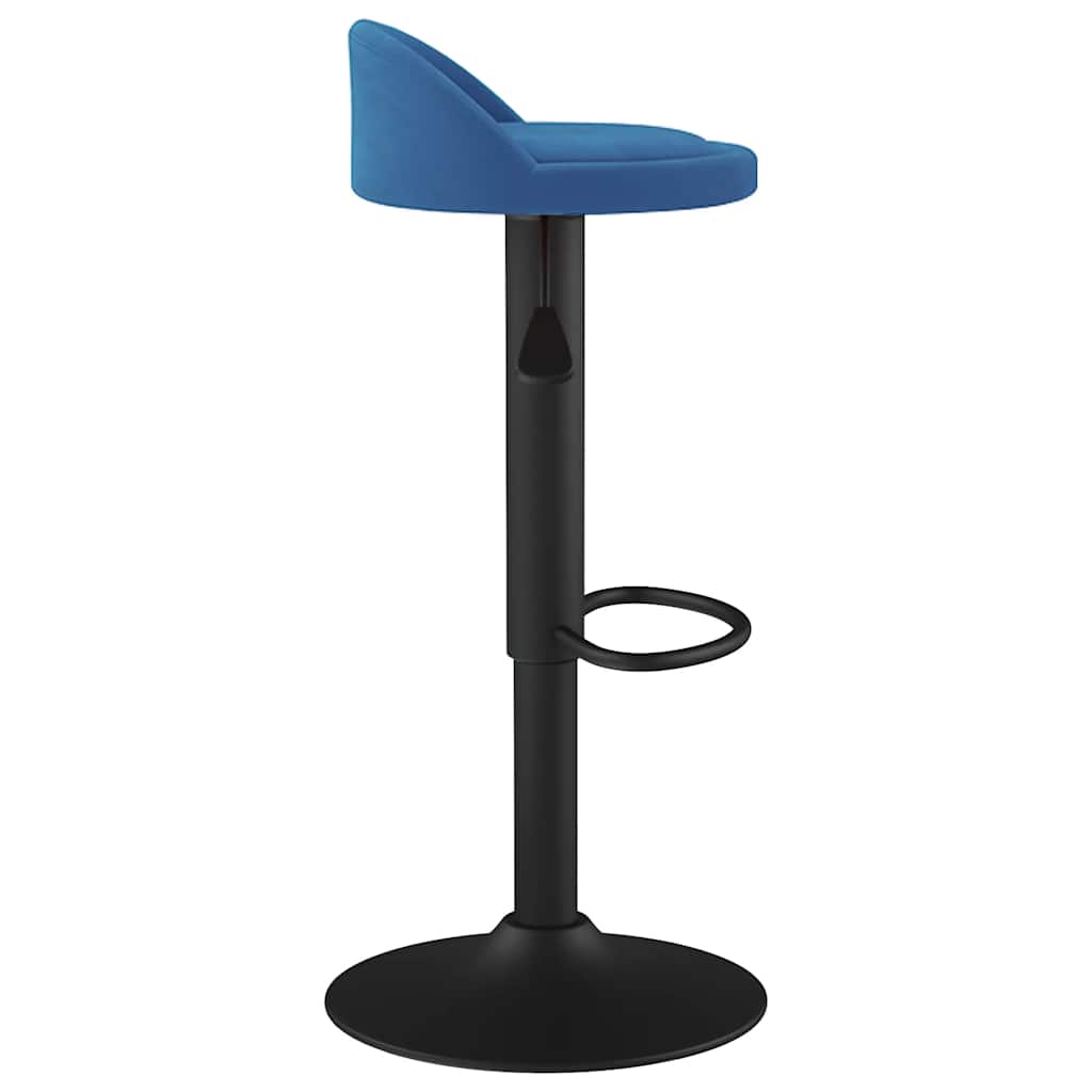 Taburete De Cocina De Terciopelo Azul_2