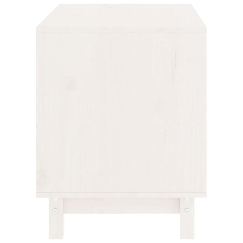 Vidaxl Caseta Para Perros Madera Maciza De Pino Blanco 60x45x57 Cm_5
