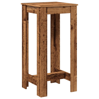 Mesa Alta De Bar Madera De Ingeniería Envejecida 51x50x103,5 Cm_0