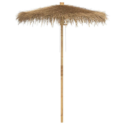 Sombrilla Tiki Con Dosel De Hojas De Plátano De 180 Cm De Bambú_0
