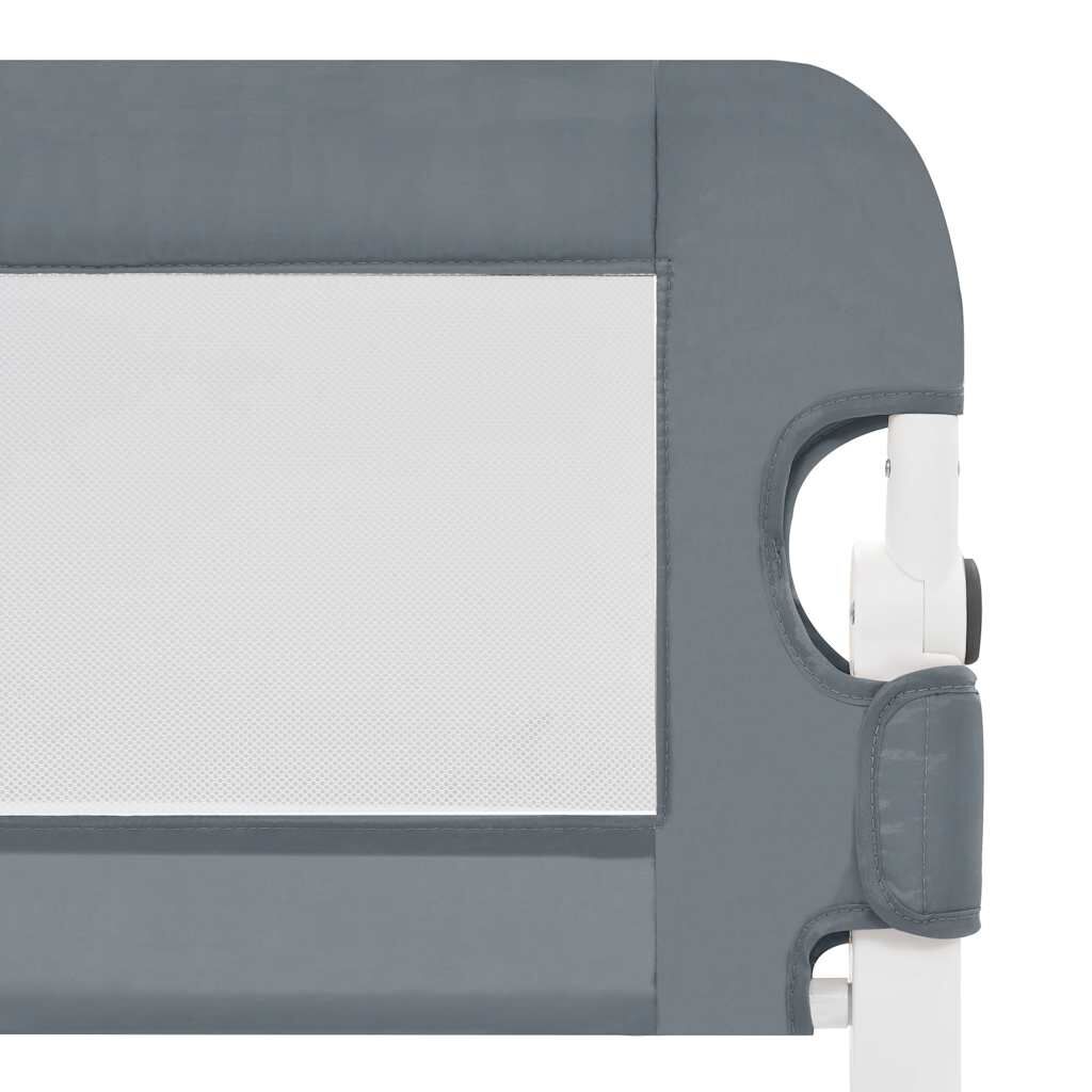 Vidaxl Barandilla De Seguridad Cama De Niño Poliéster Gris 120x42 Cm_4