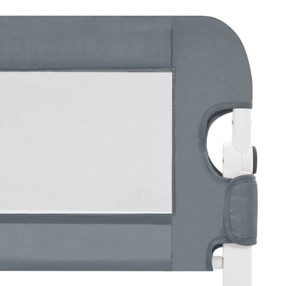 Vidaxl Barandilla De Seguridad Cama De Niño Poliéster Gris 120x42 Cm_4