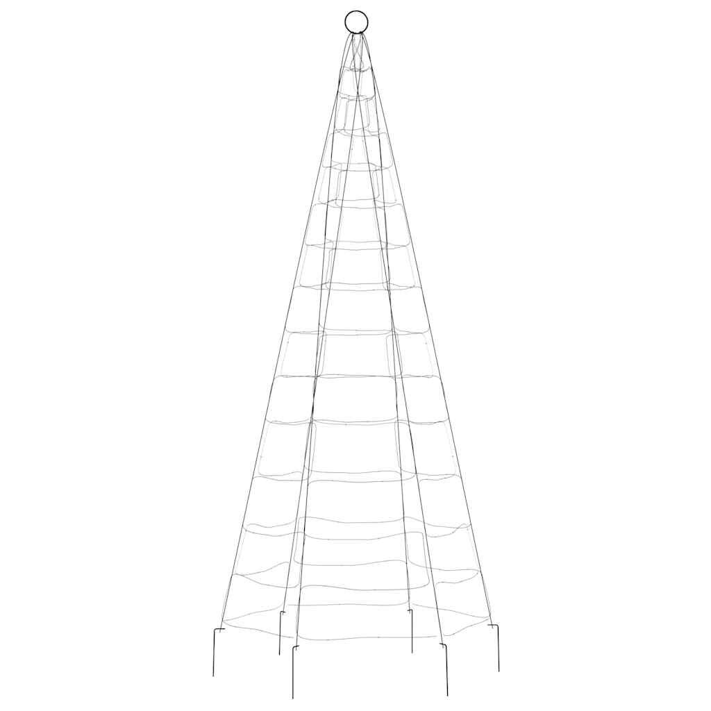 Vidaxl Árbol De Navidad En Asta De Bandera 200 Led Blanco Frío 180 Cm_4