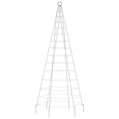Vidaxl Árbol De Navidad En Asta De Bandera 200 Led Blanco Frío 180 Cm_4