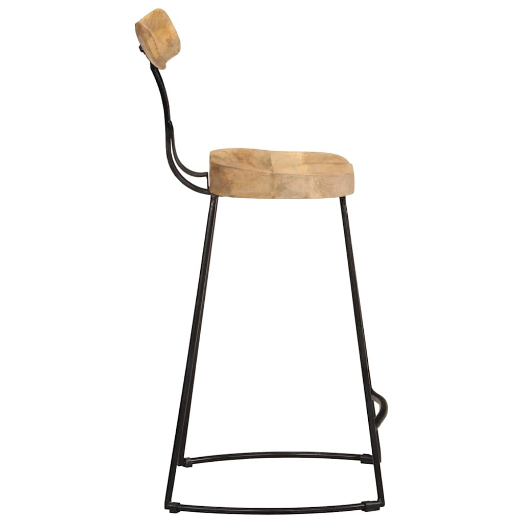 Taburetes De Barra 2 Uds 49x43x88 Cm Madera Maciza De Mango_1