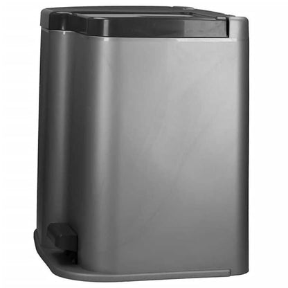 Curver Papelera Doble Pedal Deco Gris Claro Cubos Interiores 6l Y 15l_2