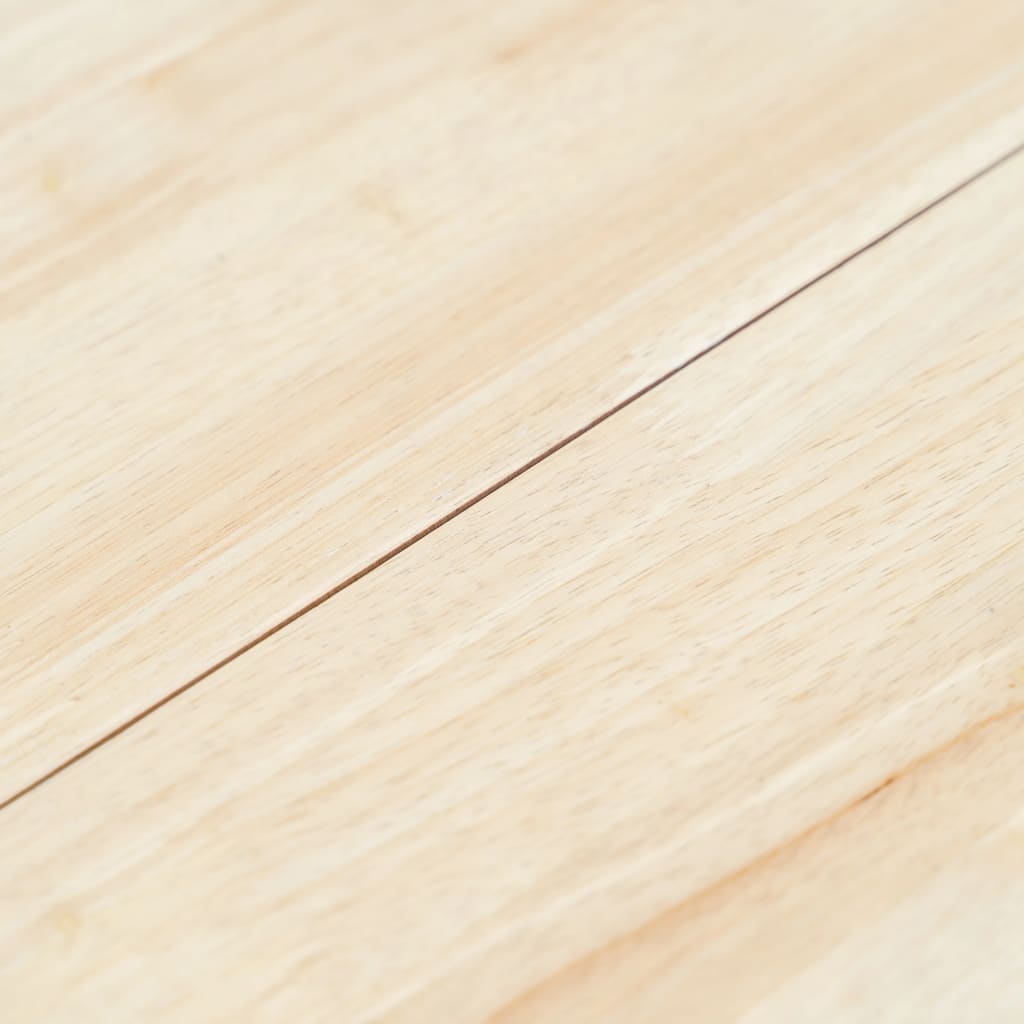 Mesa De Comedor Madera Maciza De Caucho Blanco Y Marrón 106 Cm_2