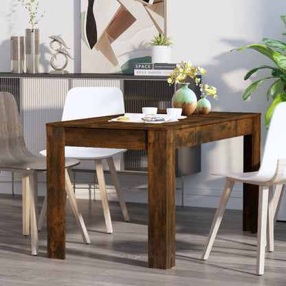 Mesa Comedor Madera Contrachapada Roble Ahumado 140x74,5x76 Cm_3
