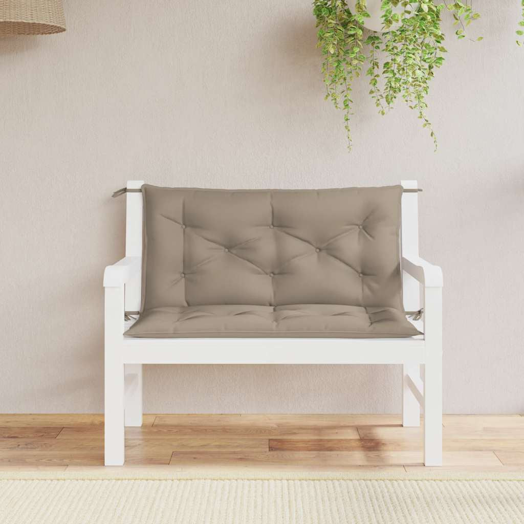 Vidaxl Cojín De Banco De Jardín Tela Oxford Taupe 100x(50+50)x7 Cm_1