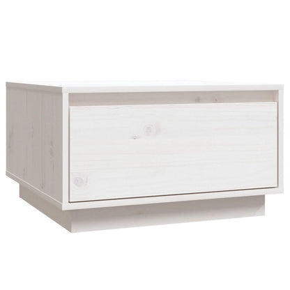 Mesa De Centro De Madera Maciza De Pino Blanco 55x56x32 Cm_0