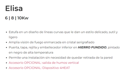Bricosol Estufa De Pellets Elisa 6 Negro De Ferlux_2