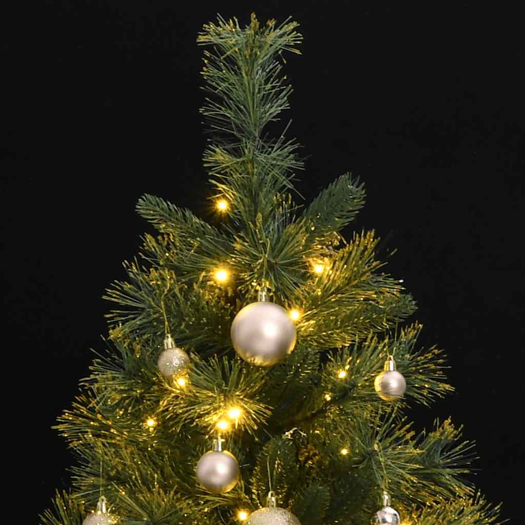 Vidaxl Árbol De Navidad Artificial Con Bisagras 150 Led Y Bolas 150 Cm_1