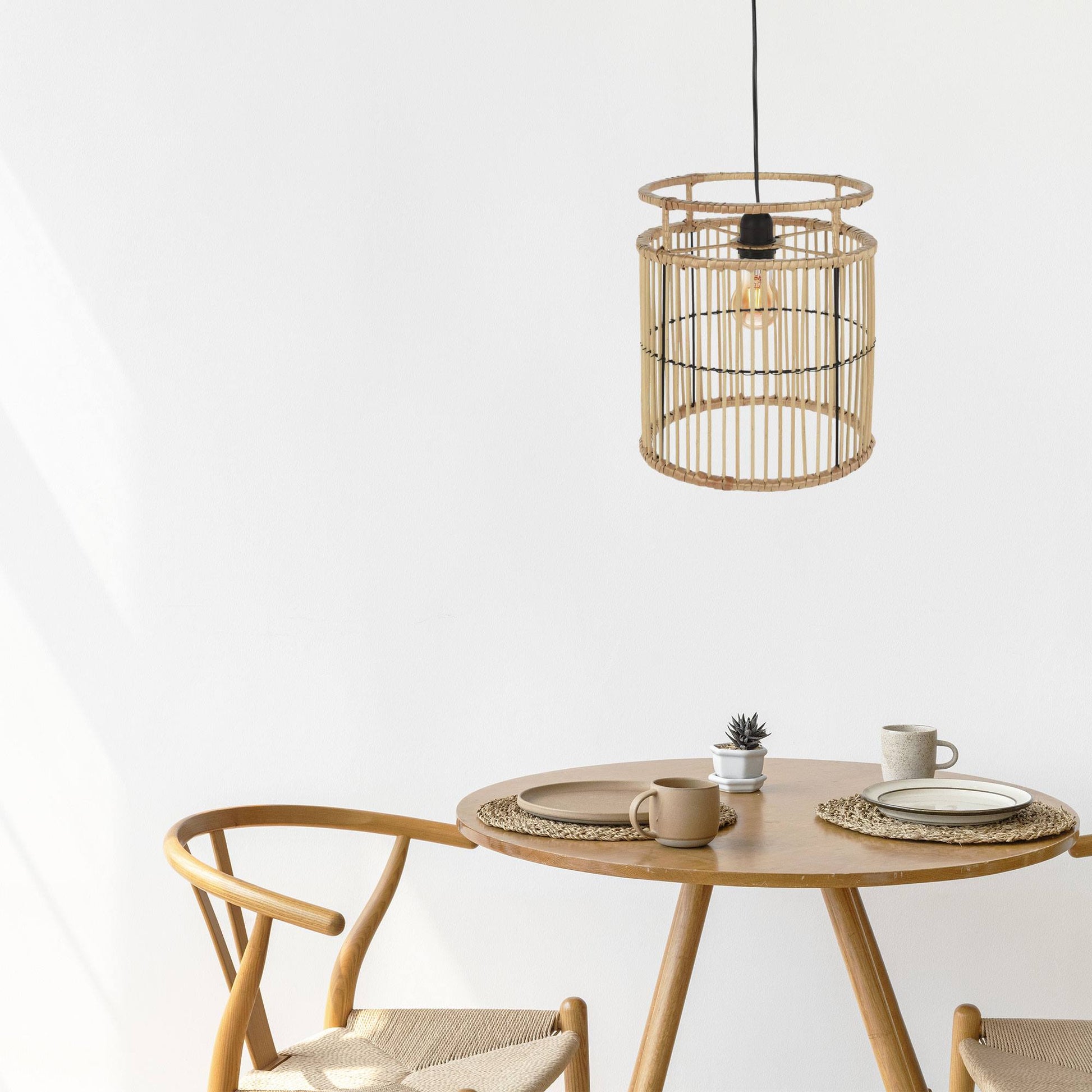 Well Home Lámpara Colgante En Bambú Ø28x30cm_3