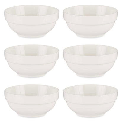 Set 6 Cuencos Porcelana Blanca Aperitivo Colección Vessia_0