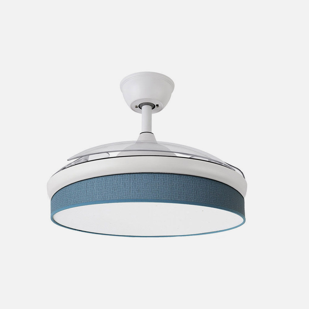 Ventilador Dc Moda 72w Blanco/azul 91d 3aspas 7200lm 3000-4000-6000k Remoto+ Memoria+ Temporizador_3