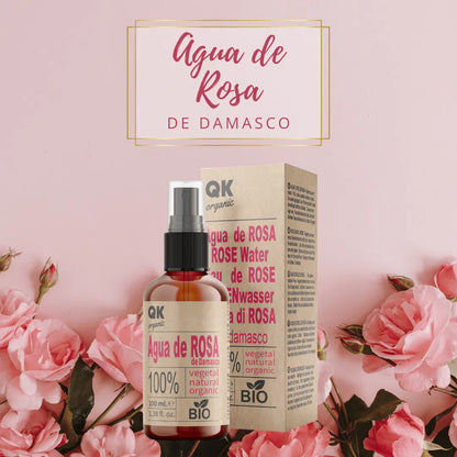 QKnatur - Agua De Rosas De Damasco 100ml - Tónico Facial- Rostro, Contorno De Ojos, Cuerpo, Cabello_1