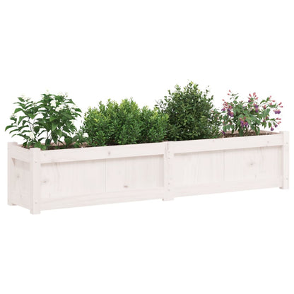Jardineras De Exterior 2 Unidades Madera Maciza De Pino Blanco_2