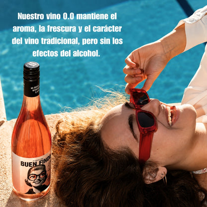 Vino Rosado Sin Alcohol 0,0% Tempranillo | Pack 3 Botellas X 750 Ml | Vino Rosado Desalcoholizado Fresco Y Afrutado_3